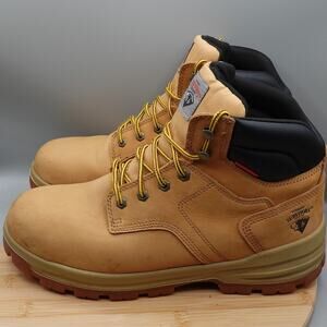 Herman Survivor Mens Boots 13W Workwear Waterproof Lace Up Steel Toe Brown